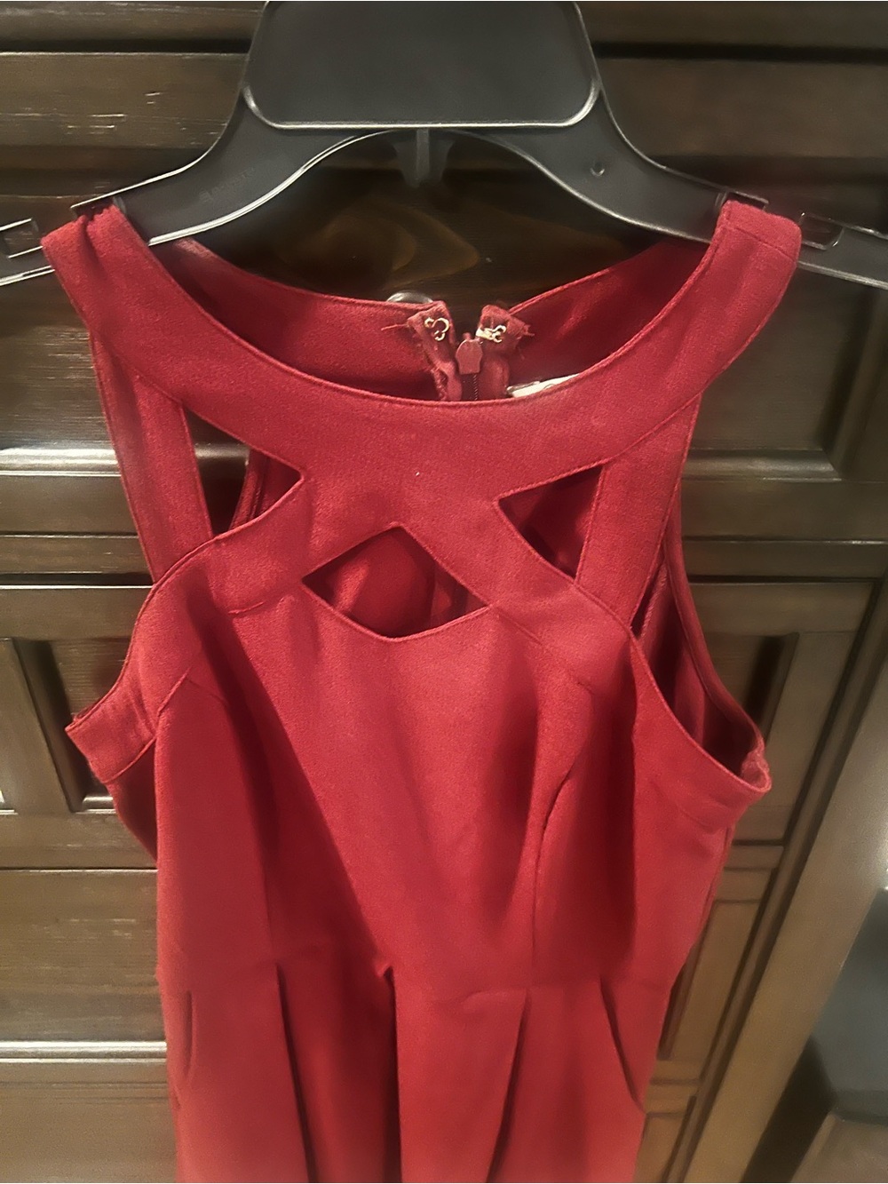 Speechless Burgundy Cutout Fit-and-Flare Mini Dress - Picture 2 of 6